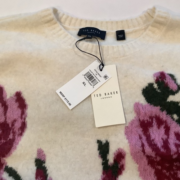 Ted Baker London Floral Jacquard Pullover Sweater XL New - Picture 4 of 6